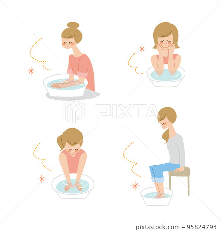 Women set for partial bath No line Women set for partial bath No line 95824793