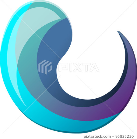 Abstract water drop logo illustration in trendy and minimal style Abstract water drop logo illustration in trendy and minimal style 95825230