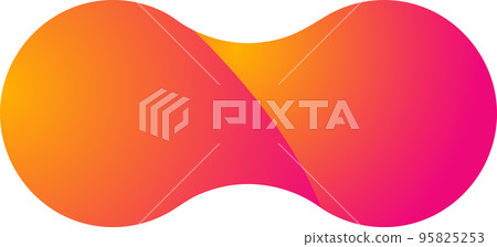 Abstract overlapping circle logo illustration in trendy and minimal style Abstract overlapping circle logo illustration in trendy and minimal style 95825253