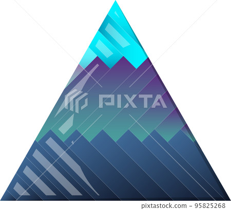 Abstract pyramid triangle logo illustration in trendy and minimal style 95825268