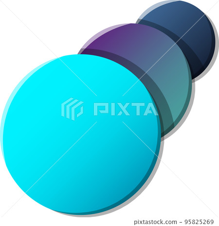 Abstract overlapping circle logo illustration in trendy and minimal style 95825269