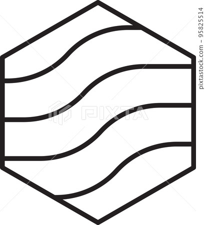 Abstract hexagon line logo illustration in trendy and minimal style Abstract hexagon line logo illustration in trendy and minimal style 95825514