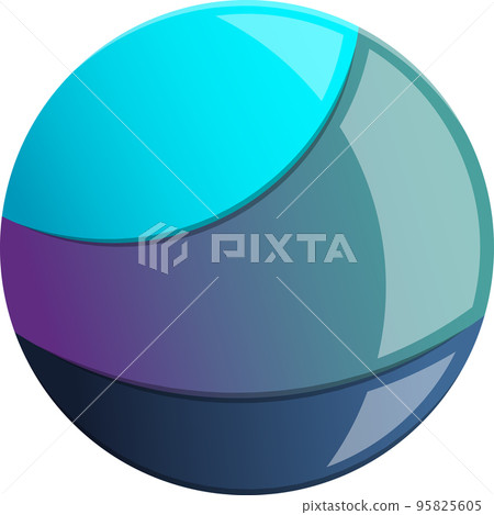 Abstract overlapping circle logo illustration in trendy and minimal style 95825605