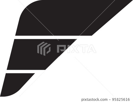 Abstract wing logo illustration in trendy and minimal style 95825616