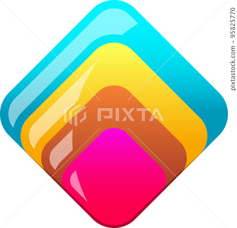 Abstract square logo illustration in trendy and minimal style 95825770