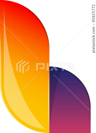 Abstract wing logo illustration in trendy and minimal style 95825772