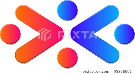 Abstract connection logo illustration in trendy and minimal style Abstract connection logo illustration in trendy and minimal style 95826001