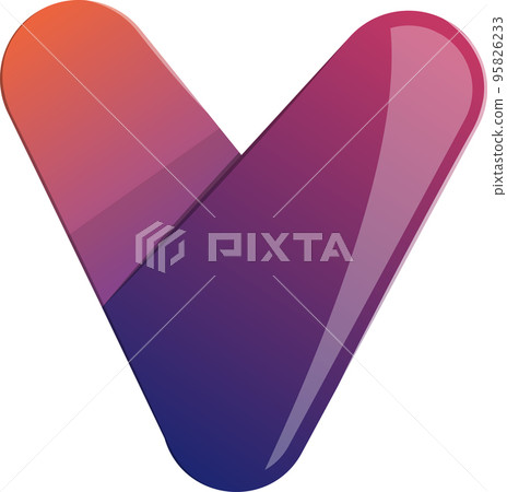 Abstract letter V logo illustration in trendy and minimal style Abstract letter V logo illustration in trendy and minimal style 95826233