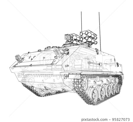 Anti-tank armored car. Vector Anti-tank armored car. Vector 95827073