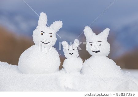 A snow rabbit A snow rabbit 95827359