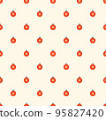 Seamless pattern with colored plain Christmas balls. Snowflake pattern. Festive flat style design for packaging and print. Vector 95827420