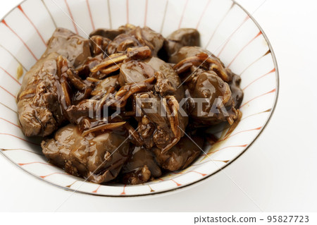 Simmered sweet potato chicken liver Simmered sweet potato chicken liver 95827723