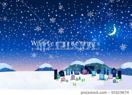 Greeting card Winter greeting card Greeting card Winter greeting card 95829674