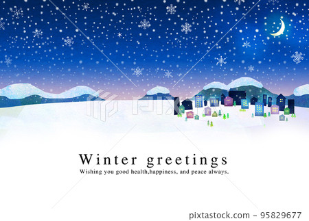 Greeting card Winter greeting card 95829677
