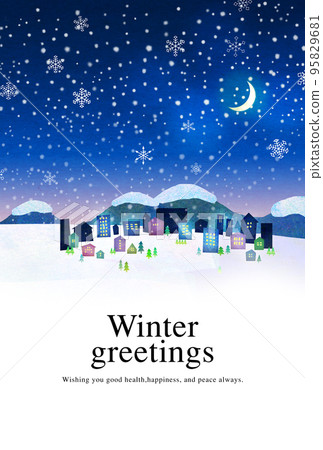 Greeting card Winter greeting card Greeting card Winter greeting card 95829681
