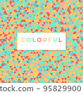 Colorful triangle pattern banner design. 95829900