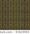 Black and gold wave design banner. 95829905