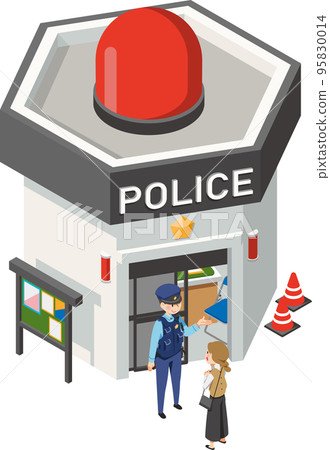 一名婦女在派出所諮詢警察 95830014