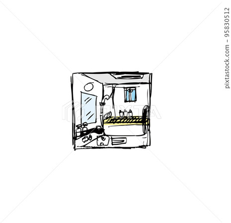 Sketch-style bathroom Sketch-style bathroom 95830512
