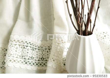 Lace curtain Twigs Scandinavian taste Lace curtain Twigs Scandinavian taste 95830583