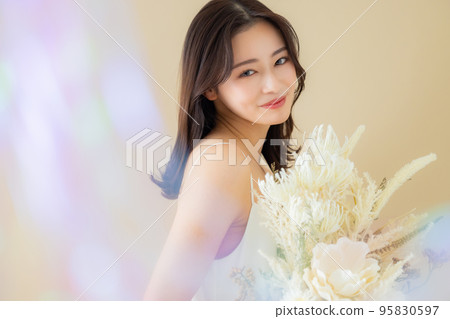 婚紗乾花花束 婚紗乾花花束 95830597