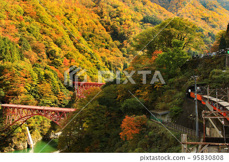 Kurobe Gorge trolley train scenery in Toyama Prefecture 95830808