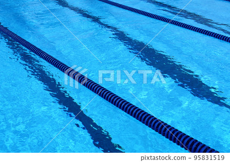 Blue pool water Blue pool water 95831519