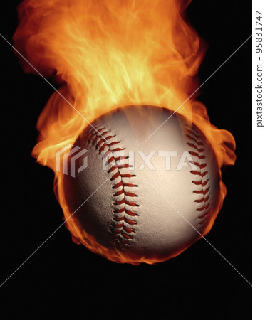 Burning baseball Burning baseball 95831747