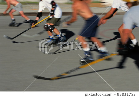 Hockey with balls 95831752