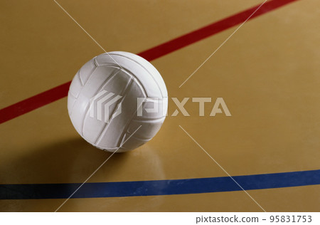 Volleyball ball on flloor Volleyball ball on flloor 95831753