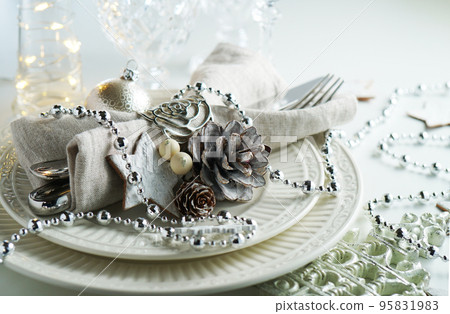 Christmas table setting 95831983