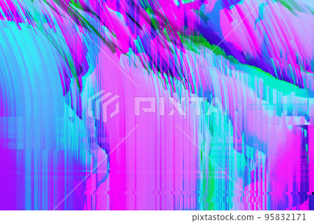 Motion Glitch Multicolored Distorted textured psychedelic zebra background 95832171