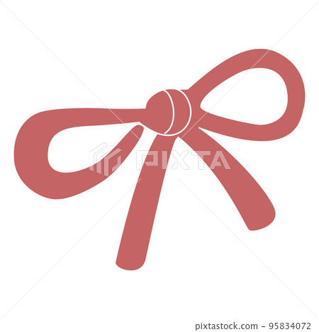 A simple illustration of a red ribbon (Japanese - Stock