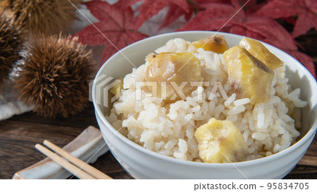日本栗子飯/栗子飯|秋天的味道 95834705