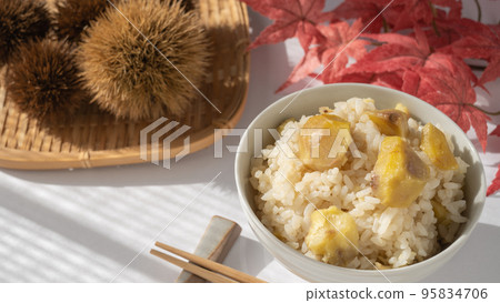 日本栗子飯/栗子飯|秋天的味道 95834706