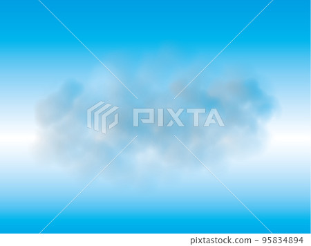 Fog or smoke isolated transparent special effect. White vector cloudiness, mist or smog background. Vector illustration 95834894