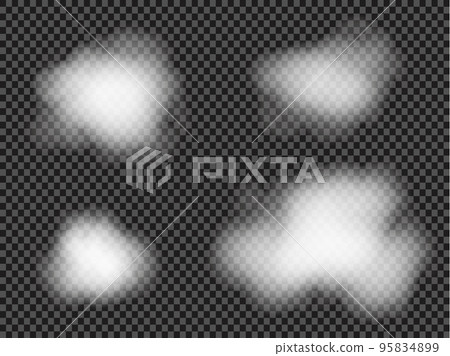 Fog or smoke isolated transparent special effect. White vector cloudiness, mist or smog background. Vector illustration Fog or smoke isolated transparent special effect. White vector cloudiness, mist or smog background. Vector illustration 95834899