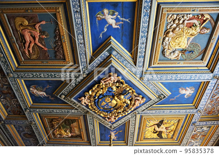 detail of golden ornamental ceiling detail of golden ornamental ceiling 95835378