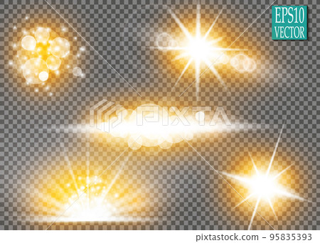 Set of glow light effect stars bursts with sparkles isolated on transparent background. For illustration template art design, banner for Christmas celebrate, magic flash energy ray Set of glow light effect stars bursts with sparkles isolated on transparent background. For illustration template art design, banner for Christmas celebrate, magic flash energy ray 95835393