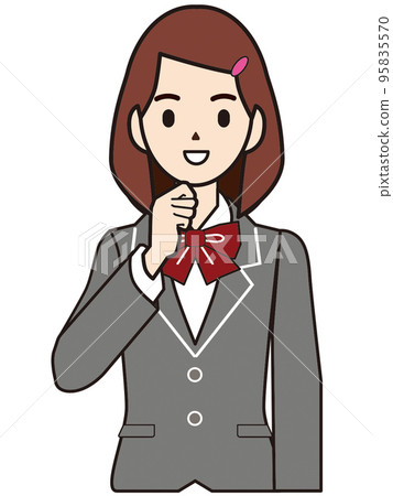 Person illustration female student Person illustration female student 95835570