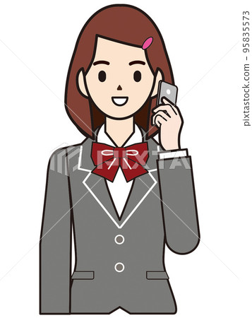 Person illustration female student Person illustration female student 95835573