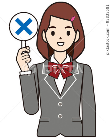 Person illustration female student Person illustration female student 95835581