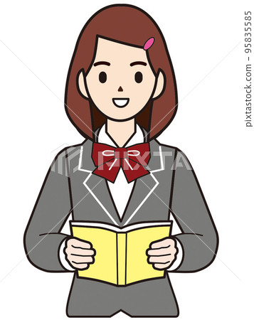Person illustration female student Person illustration female student 95835585