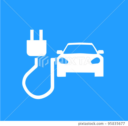 Template for electric vehicle sign 95835677