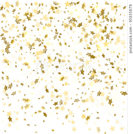 Gold and silver confetti. Festive Decorative Element for greeting cards. Gold and silver confetti. Festive Decorative Element for greeting cards. 95835679