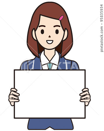 Person illustration female student Person illustration female student 95835934