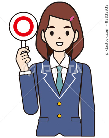 Person illustration female student Person illustration female student 95835935