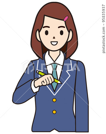 Person illustration female student Person illustration female student 95835937