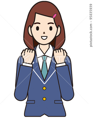 Person illustration female student Person illustration female student 95835939
