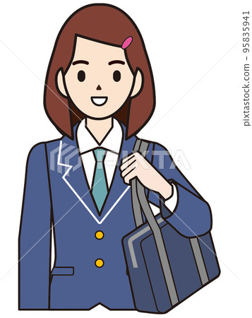 Person illustration female student Person illustration female student 95835941